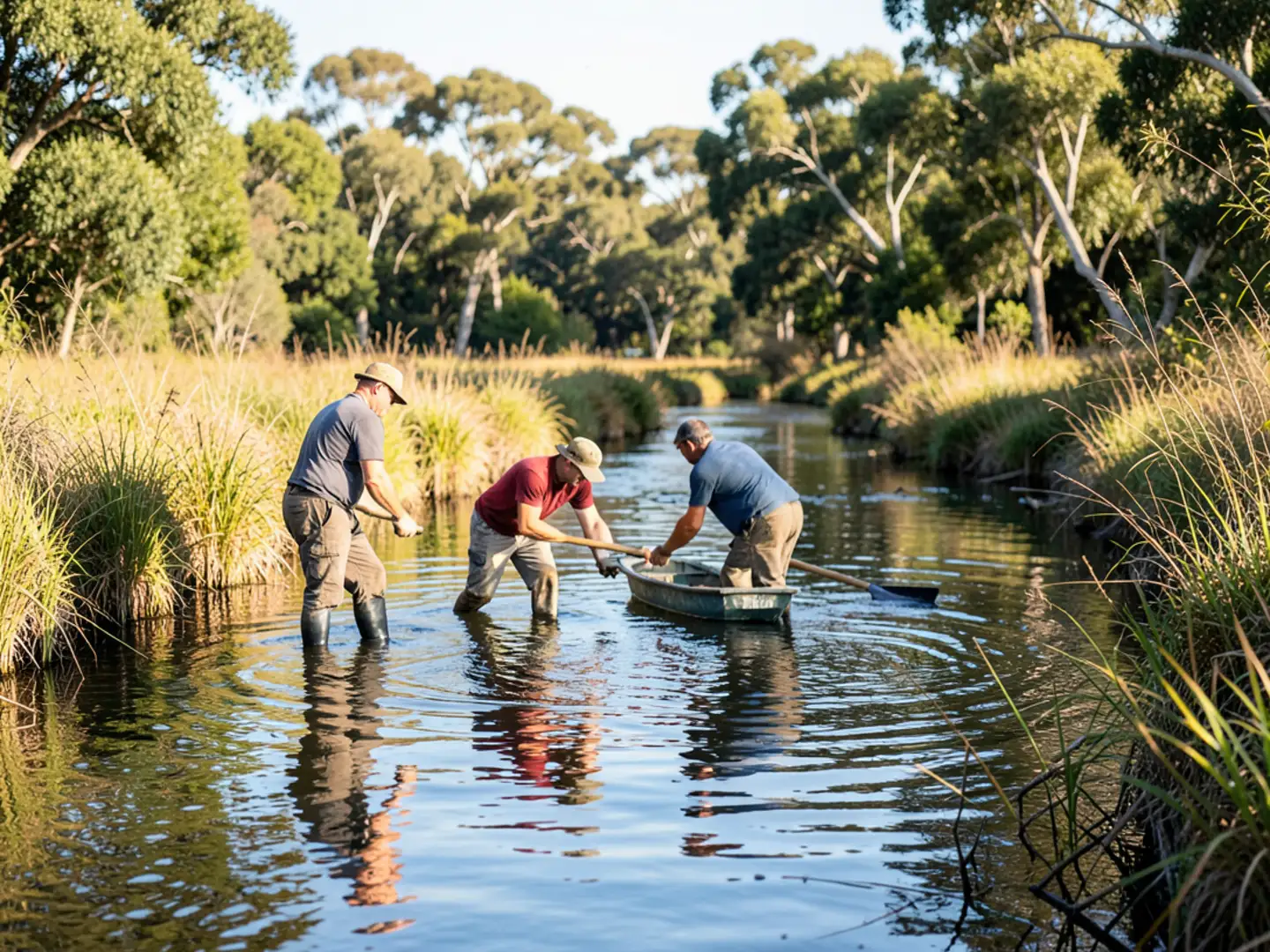 Freshwater marsh tributary near Chester providing mosquito breeding ground
