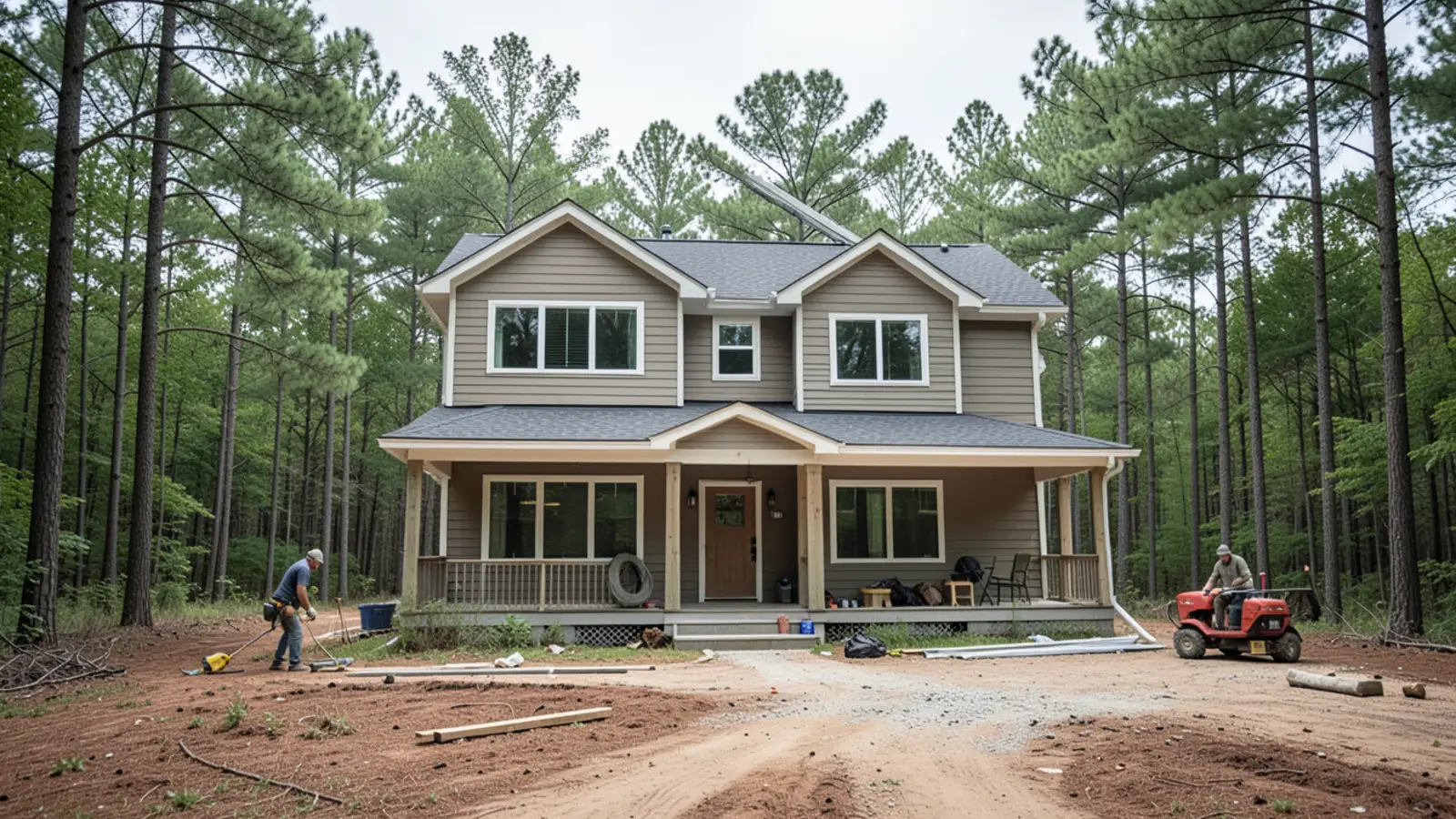 Pest control in Chesterfield County VA modern subdivision near woods
