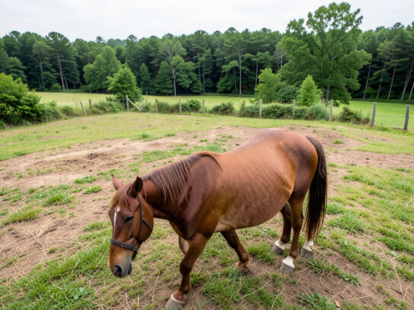 Rolling horse pastures and woodlands in Manakin-Sabot Goochland County